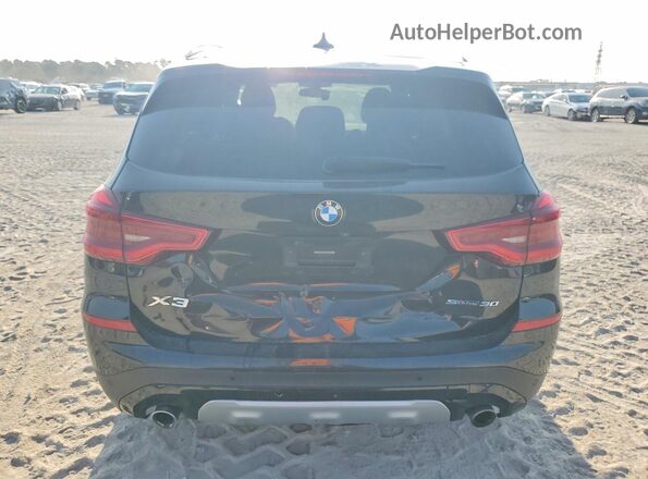 5UXTY3C09M9H29118 2021 BMW X3 Black Вид ззаду