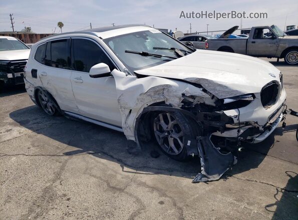5UXTY3C0XLLU71948 2020 BMW X3 Белый Передняя правая четверть