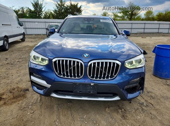 5UXTY5C00L9B66583 2020 BMW X3 Blue წინა ხედი