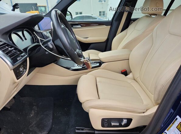 5UXTY5C00L9B66583 2020 BMW X3 Blue წინა სალონის ხედი
