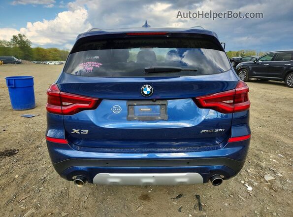 5UXTY5C00L9B66583 2020 BMW X3 Blue უკანა ხედი