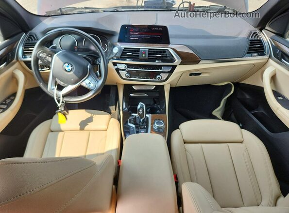 5UXTY5C00LLE55868 2020 BMW X3 Brown Widok deski rozdzielczej