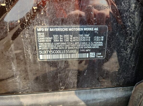 5UXTY5C00LLE55868 2020 BMW X3 Brown Widok komory silnika