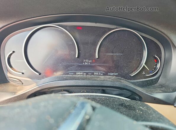 5UXTY5C00LLE55868 2020 BMW X3 Brown Widok zestawu wskaźników