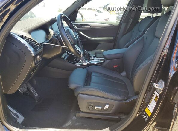 5UXTY5C00M9G49718 2021 BMW X3 Черный Вид салона спереди