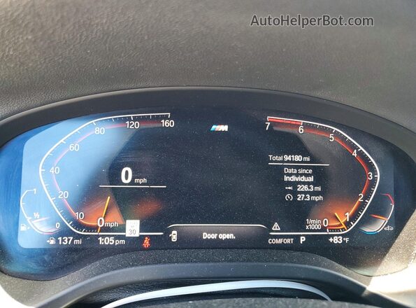 5UXTY5C00M9G49718 2021 BMW X3 Черный Вид щитка приборов