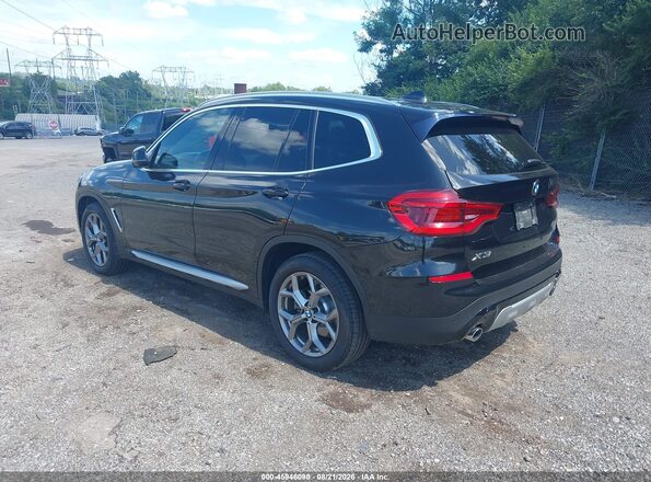 5UXTY5C01L9B65233 2020 BMW X3 Черный Задняя левая четверть