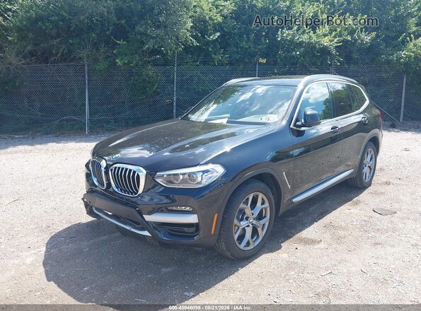 5UXTY5C01L9B65233 2020 BMW X3 Черный Передняя левая четверть