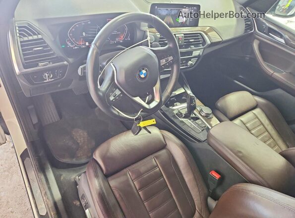 5UXTY5C01L9C07917 2020 BMW X3 White Առջևի վահանակի տեսք