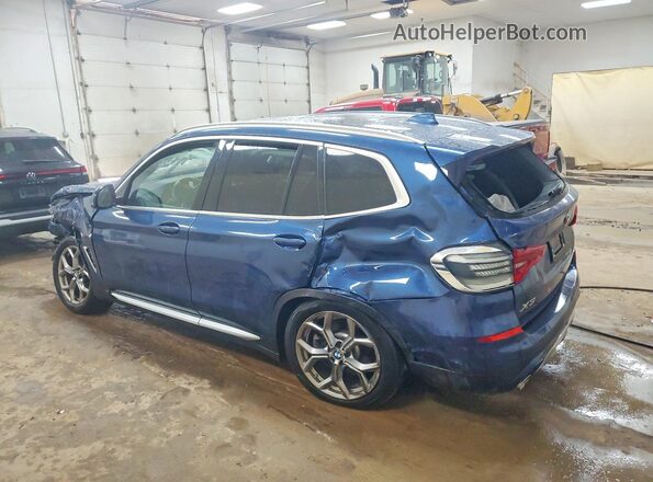 5UXTY5C01L9D50592 2020 BMW X3 Blue Rear left