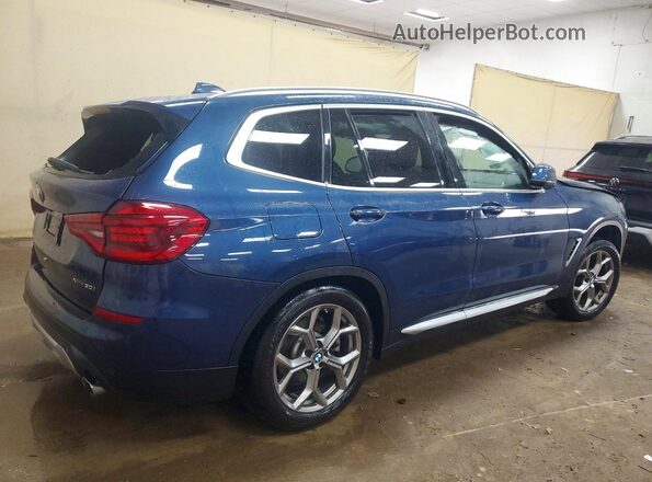 5UXTY5C01L9D50592 2020 BMW X3 Blue Rear right