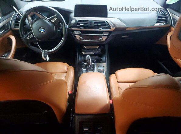 5UXTY5C01L9D50592 2020 BMW X3 Blue Dashboard view