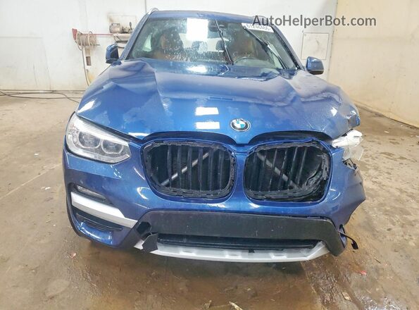 5UXTY5C01L9D50592 2020 BMW X3 Blue Front view