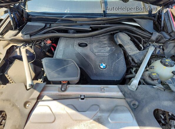 5UXTY5C01L9D50592 2020 BMW X3 Blue Engine compartment view