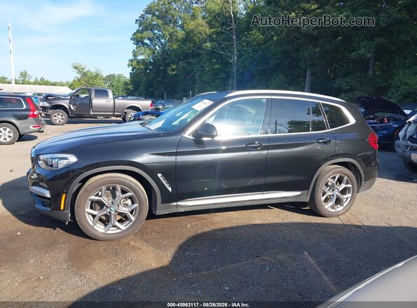 5UXTY5C02LLT32988 2020 BMW X3 Black Widok wnętrza 360 stopni