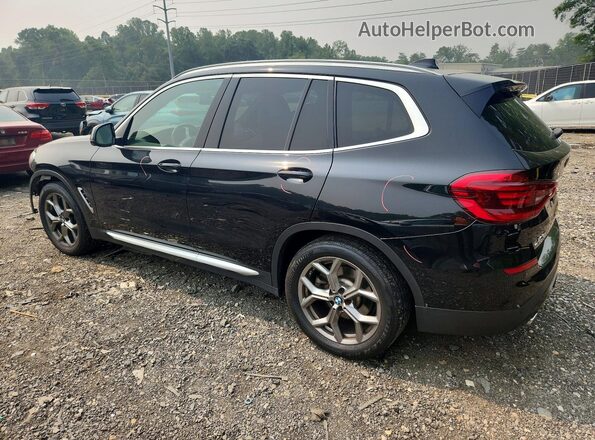 5UXTY5C02M9E84805 2021 BMW X3 Черный Задняя левая четверть