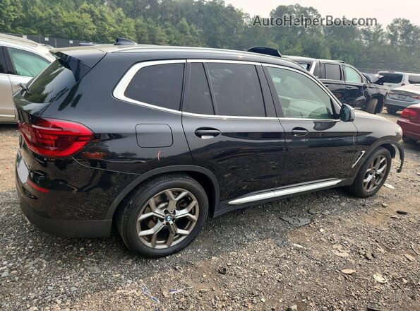 5UXTY5C02M9E84805 2021 BMW X3 Черный Задняя правая четверть