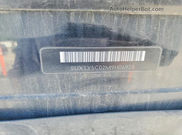 5UXTY5C02M9H06923 2021 BMW X3 Black Vista de la etiqueta del VIN