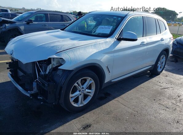5UXTY5C02M9H25021 2021 BMW X3 White წინა მარცხენა ხედი სამი მეოთხედიდან