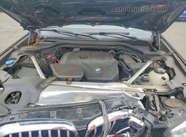 5UXTY5C02M9H65860 2021 BMW X3 Black Vista del compartimento del motor