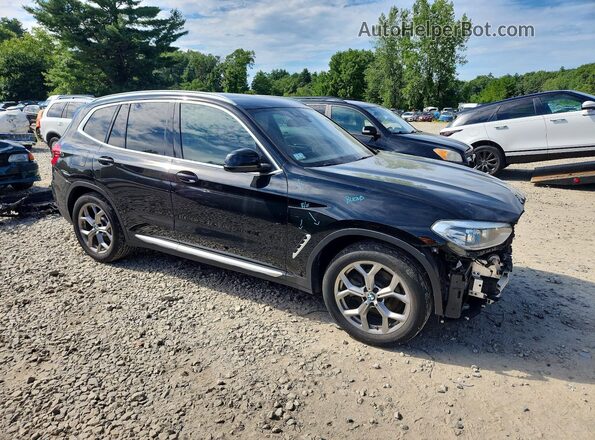 5UXTY5C03L9D10322 2020 BMW X3 Черный Передняя правая четверть