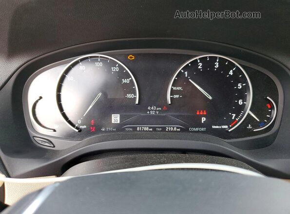 5UXTY5C03L9D10322 2020 BMW X3 Черный Вид щитка приборов