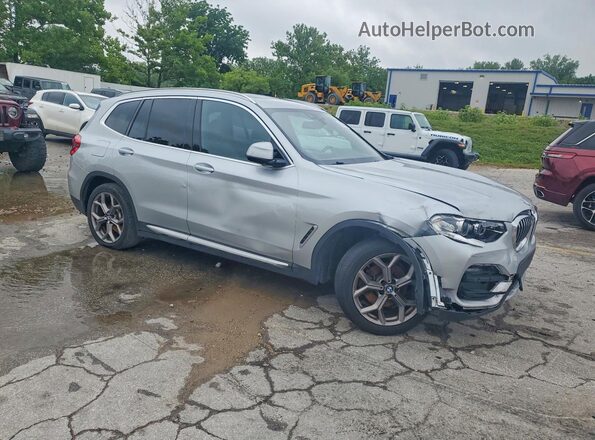 5UXTY5C03L9D28383 2020 BMW X3 Серебряный Передняя правая четверть