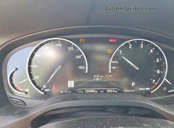 5UXTY5C03L9D28383 2020 BMW X3 Серебряный Вид щитка приборов