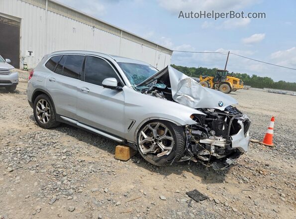 5UXTY5C03M9E27979 2021 BMW X3 Серебряный Передняя правая четверть