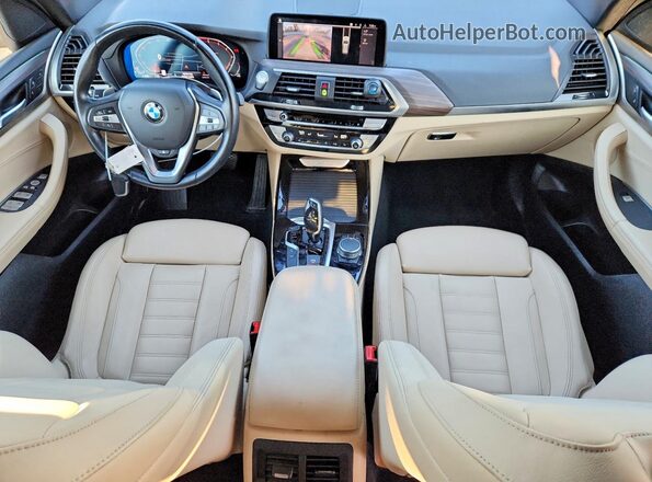 5UXTY5C03M9G15269 2021 BMW X3 Black Вид панелі приладів