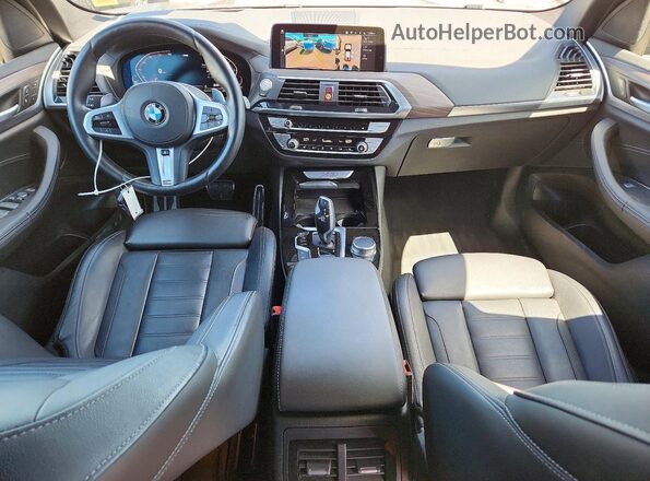 5UXTY5C03M9H28364 2021 BMW X3 Gray Առջևի վահանակի տեսք