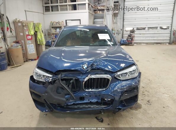 5UXTY5C04M9G21050 2021 BMW X3 Blue ხელსაწყოთა პანელის ხედი