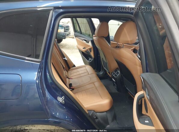 5UXTY5C04M9G21050 2021 BMW X3 Blue VIN კოდის სტიკერის ხედი