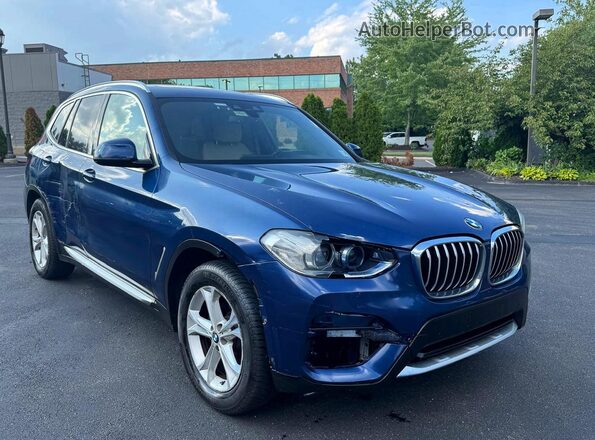 5UXTY5C05L9D37344 2020 BMW X3 Синий Вид панели приборов