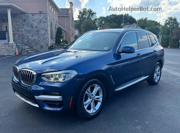 5UXTY5C05L9D37344 2020 BMW X3 Синий Задняя правая четверть