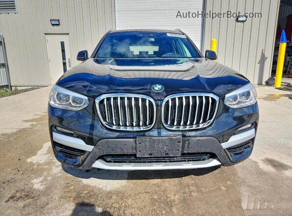 5UXTY5C05LLT38459 2020 BMW X3 Black Вид спереду