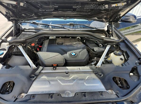 5UXTY5C05LLT38459 2020 BMW X3 Black Вид підкапотного простору