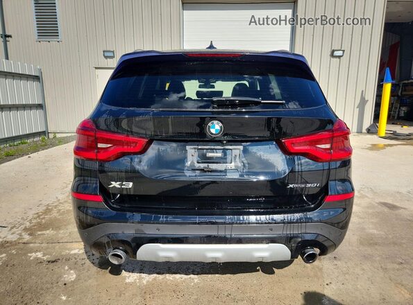 5UXTY5C05LLT38459 2020 BMW X3 Black Вид ззаду