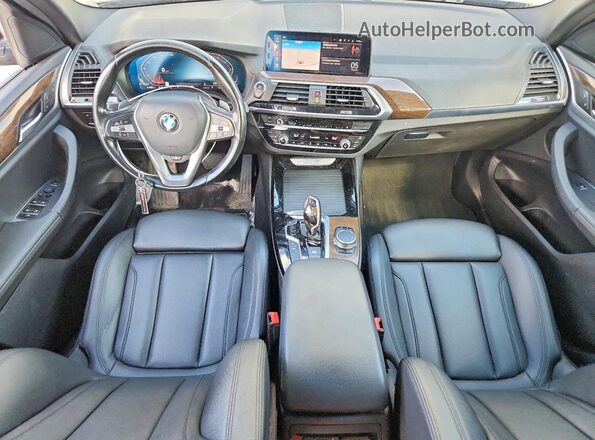 5UXTY5C05LLT38459 2020 BMW X3 Black Вид панелі приладів