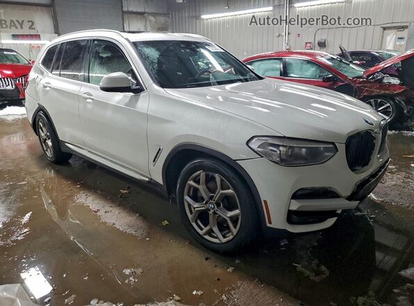 5UXTY5C05M9E81199 2021 BMW X3 White Front right