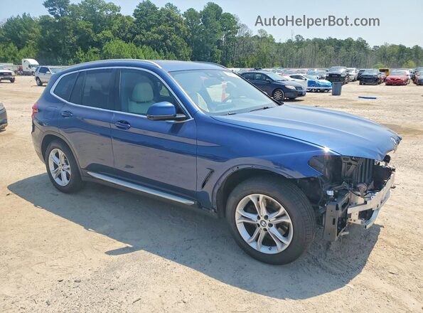 5UXTY5C05M9F18199 2021 BMW X3 Blue წინა მარჯვენა