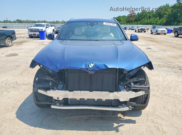 5UXTY5C05M9F18199 2021 BMW X3 Blue წინა ხედი