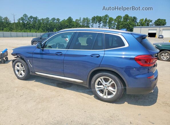 5UXTY5C05M9F18199 2021 BMW X3 Blue უკანა მარცხენა