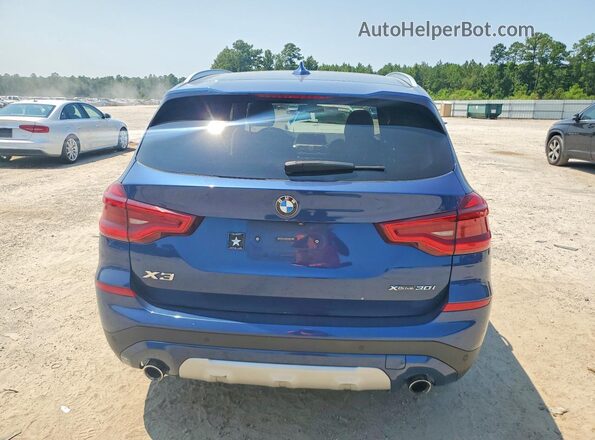 5UXTY5C05M9F18199 2021 BMW X3 Blue უკანა ხედი
