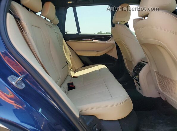 5UXTY5C05M9F18199 2021 BMW X3 Blue უკანა სალონის ხედი