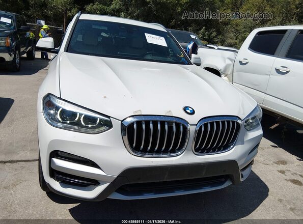 5UXTY5C06L9C63075 2020 BMW X3 White Вид спереду