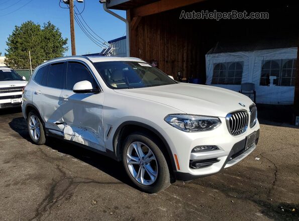 5UXTY5C06L9C90325 2020 BMW X3 White Առջևի աջ
