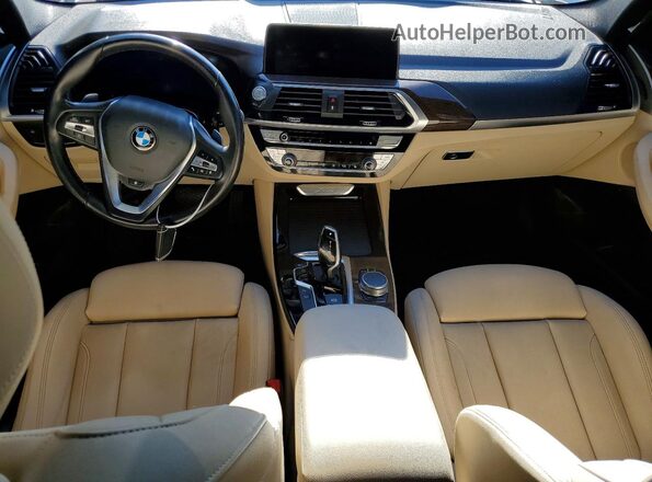 5UXTY5C06L9C90325 2020 BMW X3 White Առջևի վահանակի տեսք