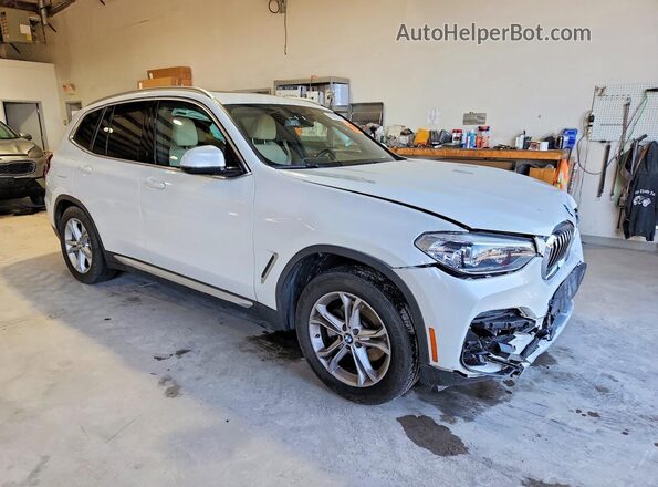 5UXTY5C06L9C92785 2020 BMW X3 Белый Передняя правая четверть