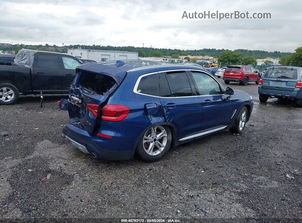 5UXTY5C08M9F48104 2021 BMW X3 Blue Задня права чверть